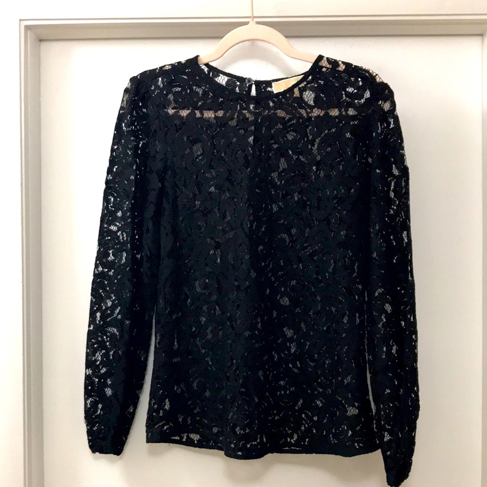 Michael Michael Kors black lace blouse size S